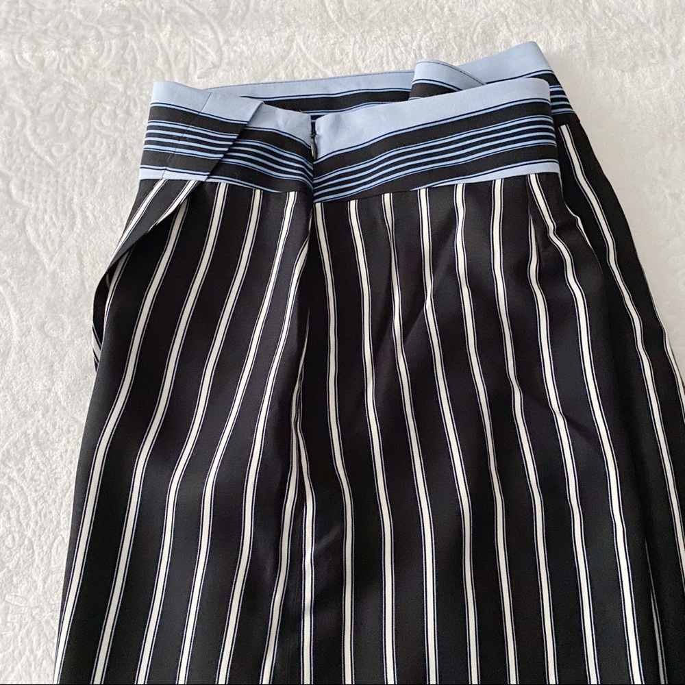 NWOT Ann Taylor Loft Pinstripe Faux Wrap Skirt - Picture 7 of 15